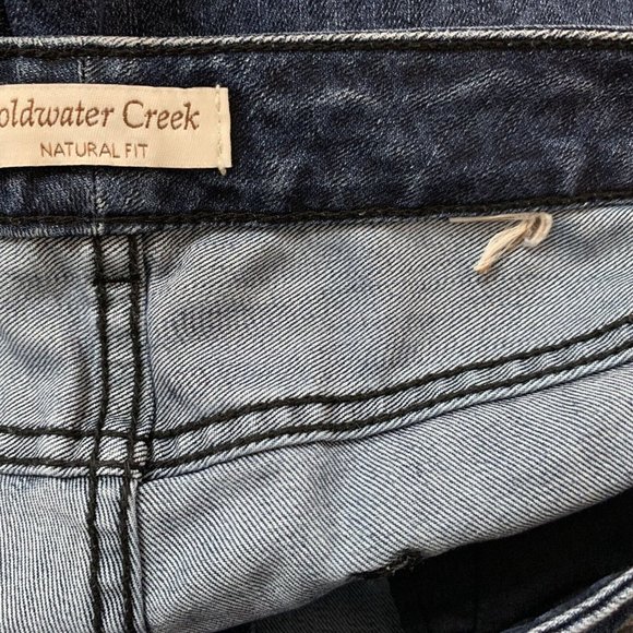 Coldwater Creek Dark Pattern Denim Natural Fit Bermuda Short No Size Tag 34Waist - Picture 10 of 11